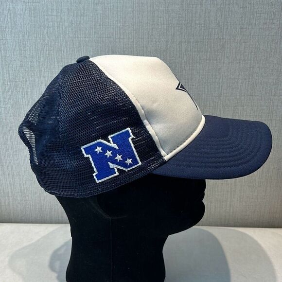 New Era Dallas Cowboys Trucker Hat Snapback Mesh NFL 9Forty White Navy Blue - Picture 3 of 10